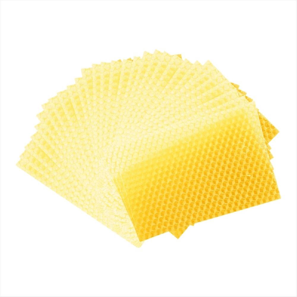 Beeswax Sheets 30Pcs Beeswax Foundation Sheets Wax Foundation for Bee Frames Natural… image 5