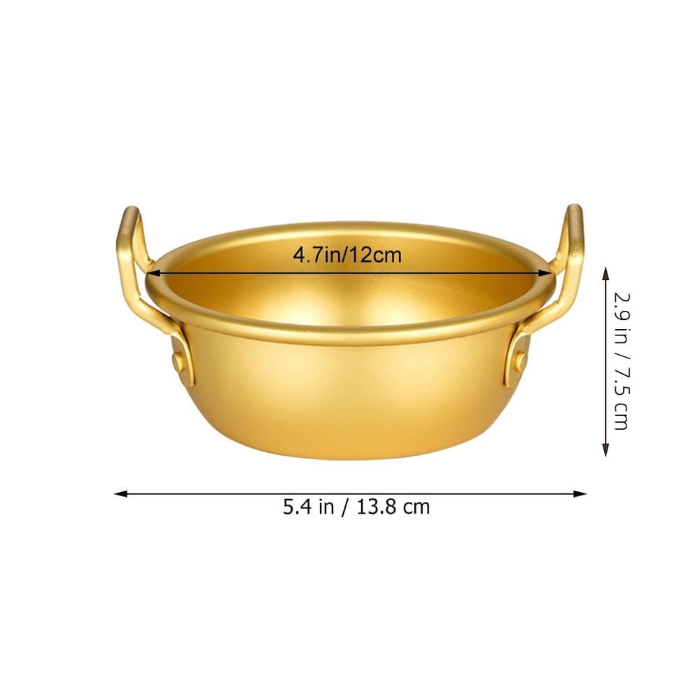 Aluminum Kitchen Bowl Golden - Multi-Functional and Portable for Pets image 2