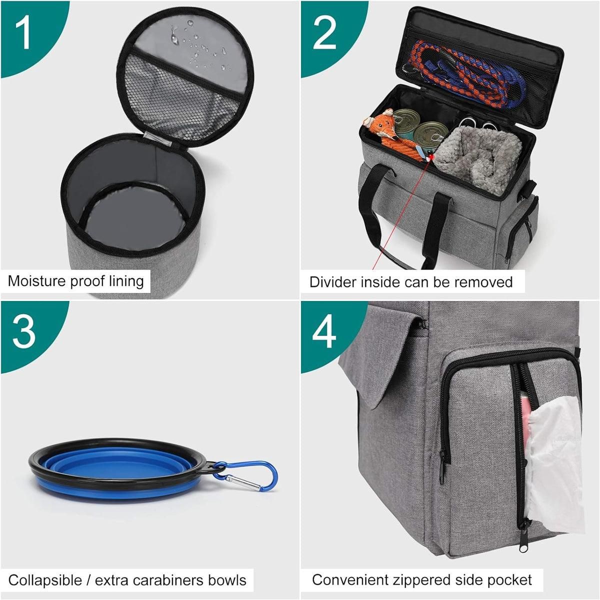 6PCS Pet Travel Outing Backpack Large Capacity Folding Storage Multifunctional image 6