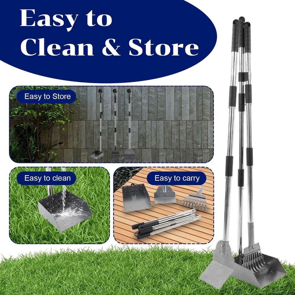 Dog Pooper Scooper Tray Shovel & Rake Kit image 5