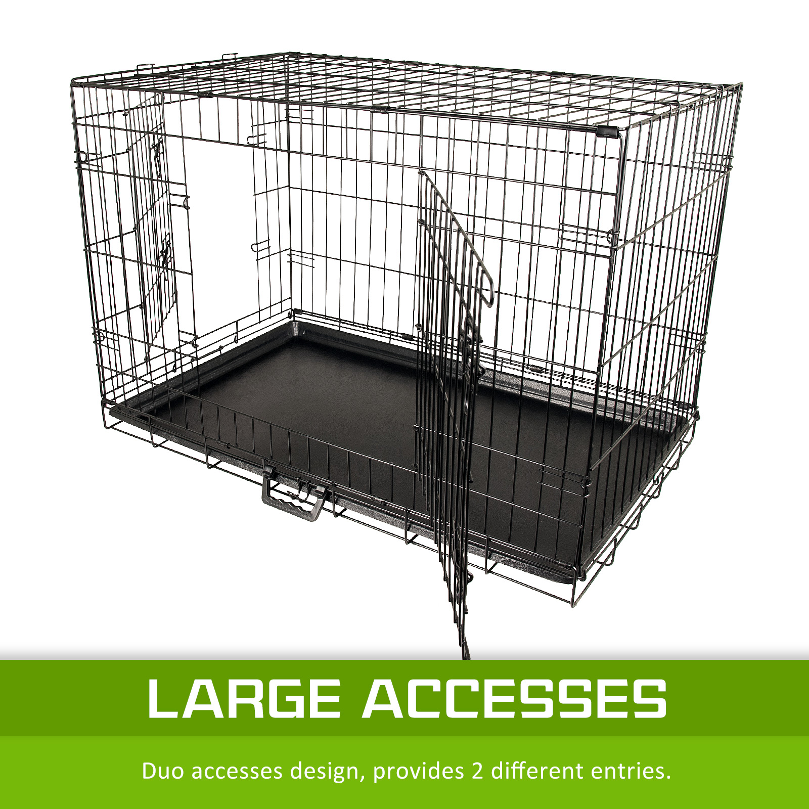 Wire Dog Cage Foldable Crate Kennel 42in with Tray image 6