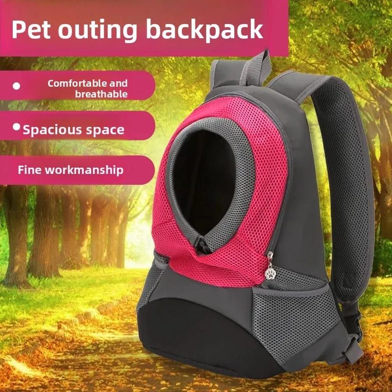 Ventilated Small Pet Carrier Backpack – Hands-Free Nylon Travel Bag…, Rose, S/Small image 3