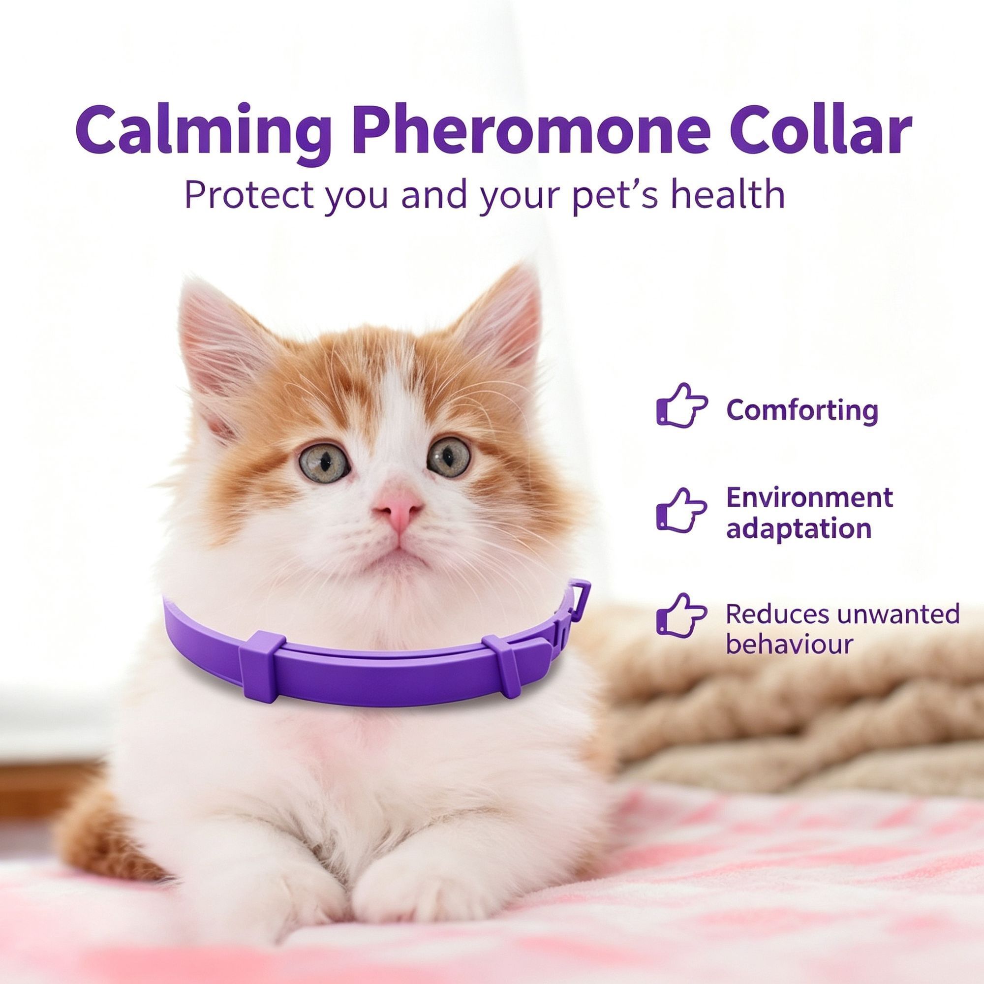 4 Pack Black Cat Calming Collar 38cm image 2