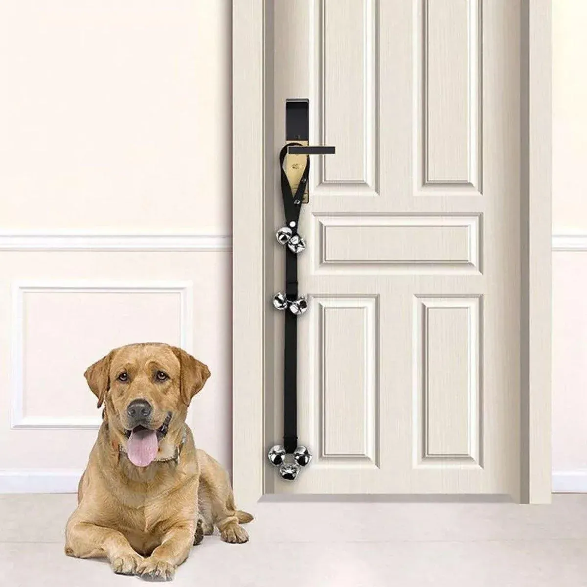 4PCS Pet Training Doorbell Rope Cat Teaser Toy Bell Interactive Play Rope Bell image 4
