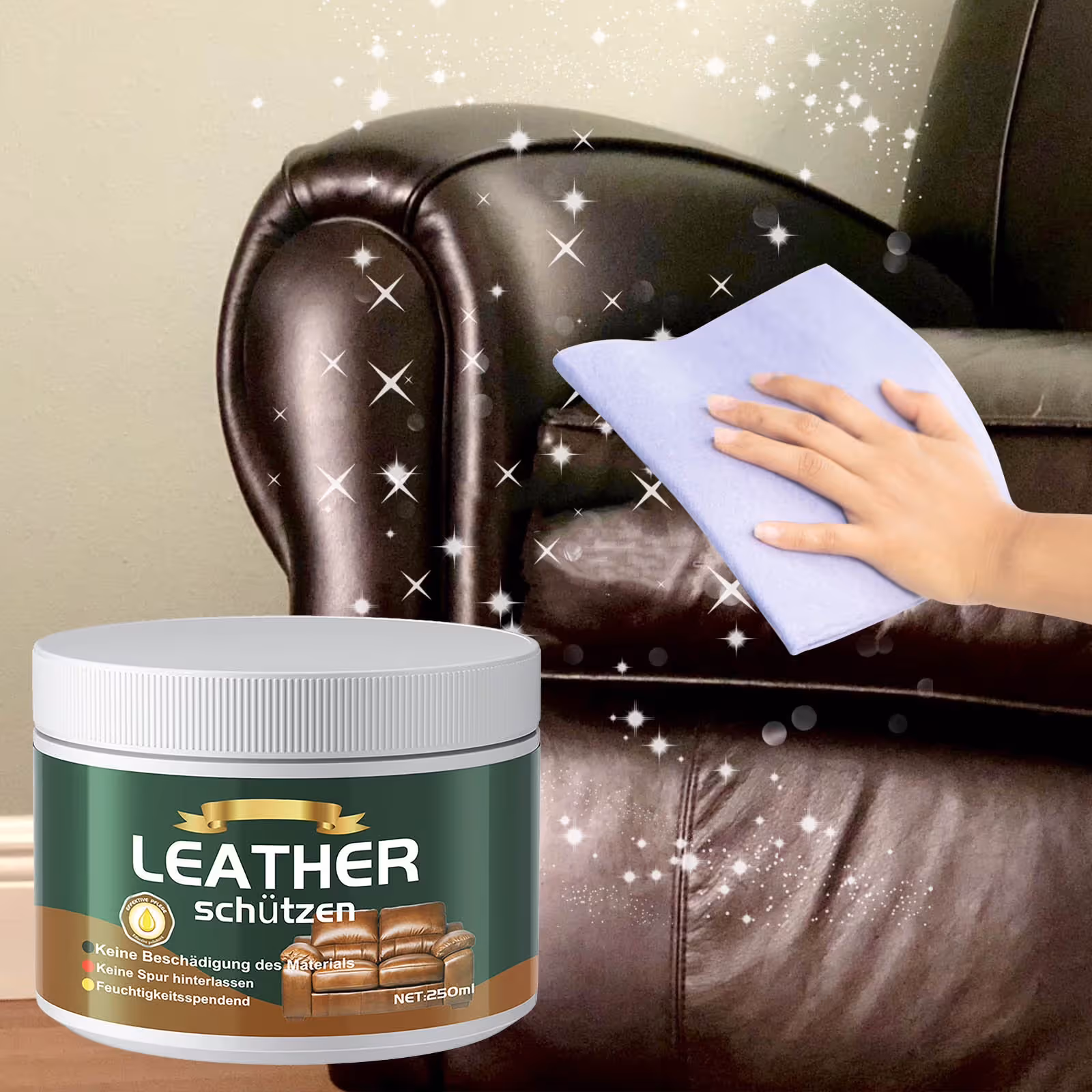 Leather Recoloring Balm 12OZ- Dark Brown Leather Repair Kit for Restore Couches image 5