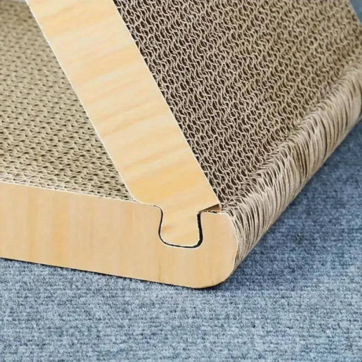 Triangular Cat Scratching Board Corrugated Paper Scratcher Pad Scraper Kitten image 8