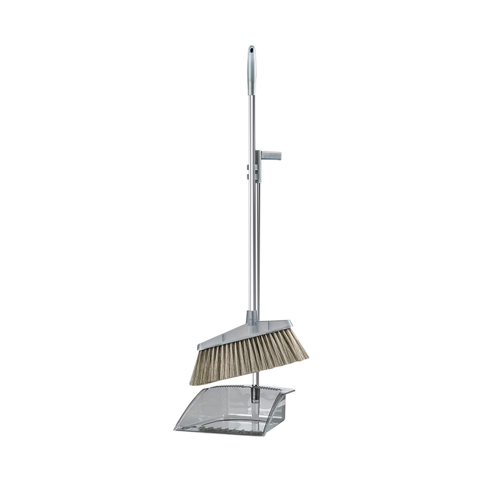 Broom and Dustpan Set with Long Adjustable Handle for…, Gray, 12.2 × 11.42 × 3.74in image 2
