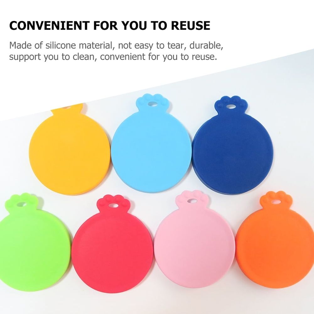 4 Pcs Silicone Jar Lids Can Toppers for Dog Food Covers Canned Goods Pet Cat Reusable image 3