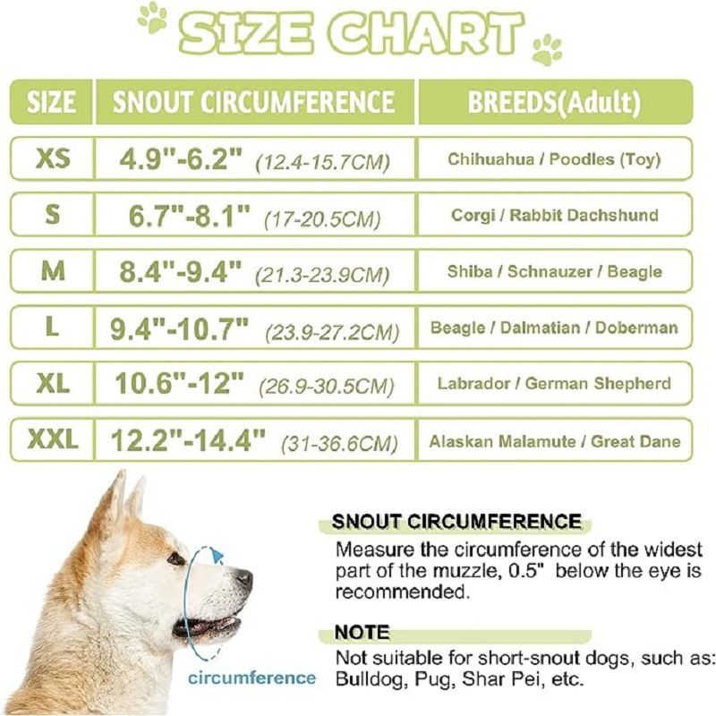 Adjustable Long-Snout Dog Muzzle with Breathable Mesh Front and Reflective Straps image 2