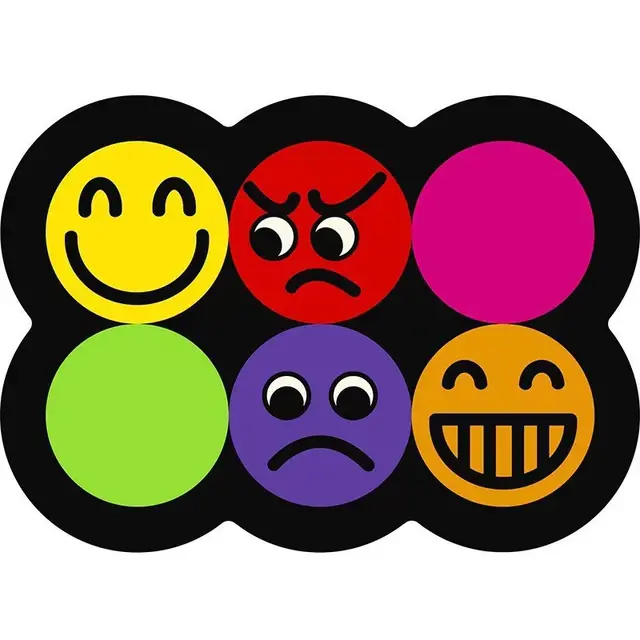 Style 11 Colorful Emoticons Pattern Absorbent Diatomaceous Earth Pet…, 50 × 80cm