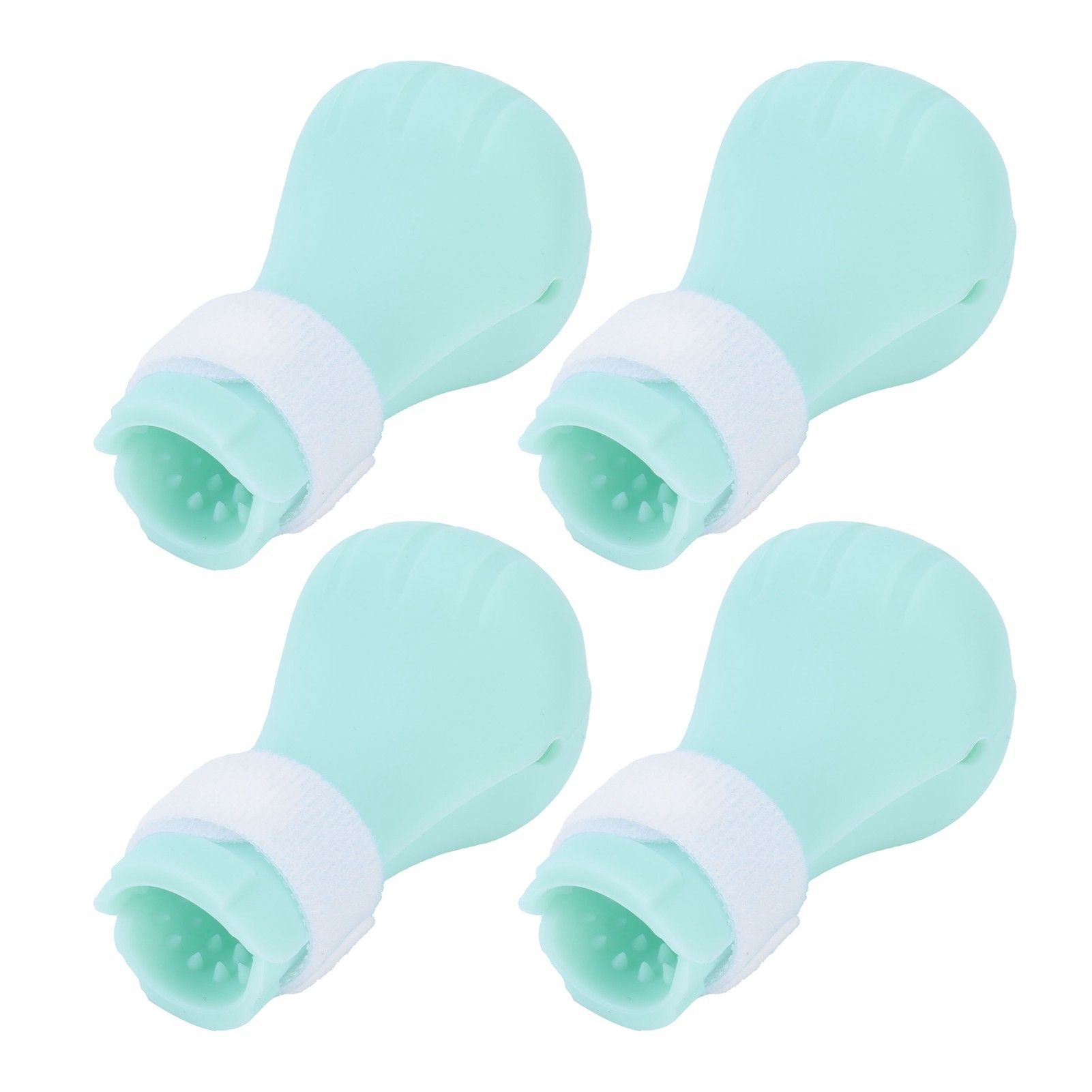 4Pcs Pet Bathing Foot Cover Silicone AntiScratch Cat Paw Protector…, Green, 4 Piece image 3