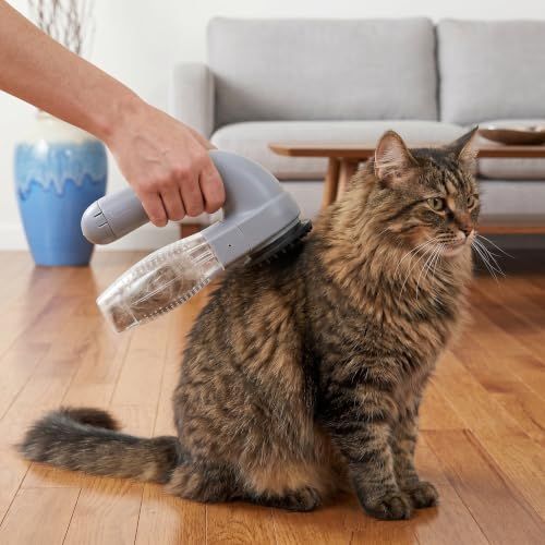 2-in-1 Pet Hair Vacuum Grooming Brush Dog Cat Deshedding Tool with Suction & Soft… image 5