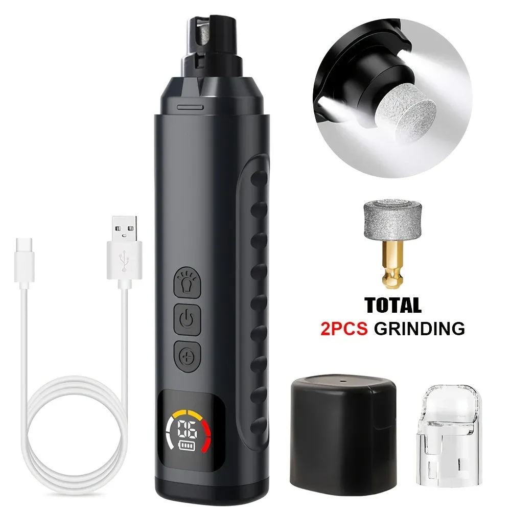 Electric Pet Nail Grinder w/ LED, Black