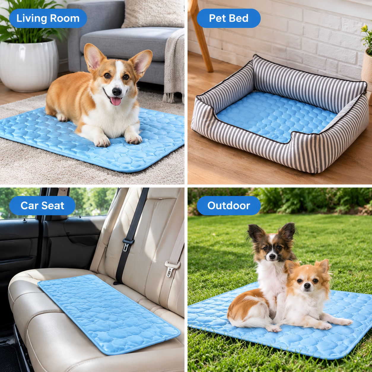 Pet Cooling Mat with Circular Quilted Pattern image 6