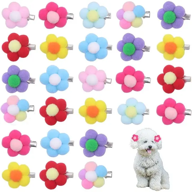 Flower Hair Clips for Dogs