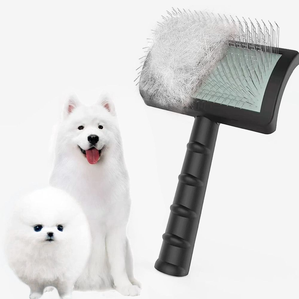 Firm Slicker Brush for Dogs- Extra Long Pin Slicker Brush for Large Dog Pet Grooming… image 2