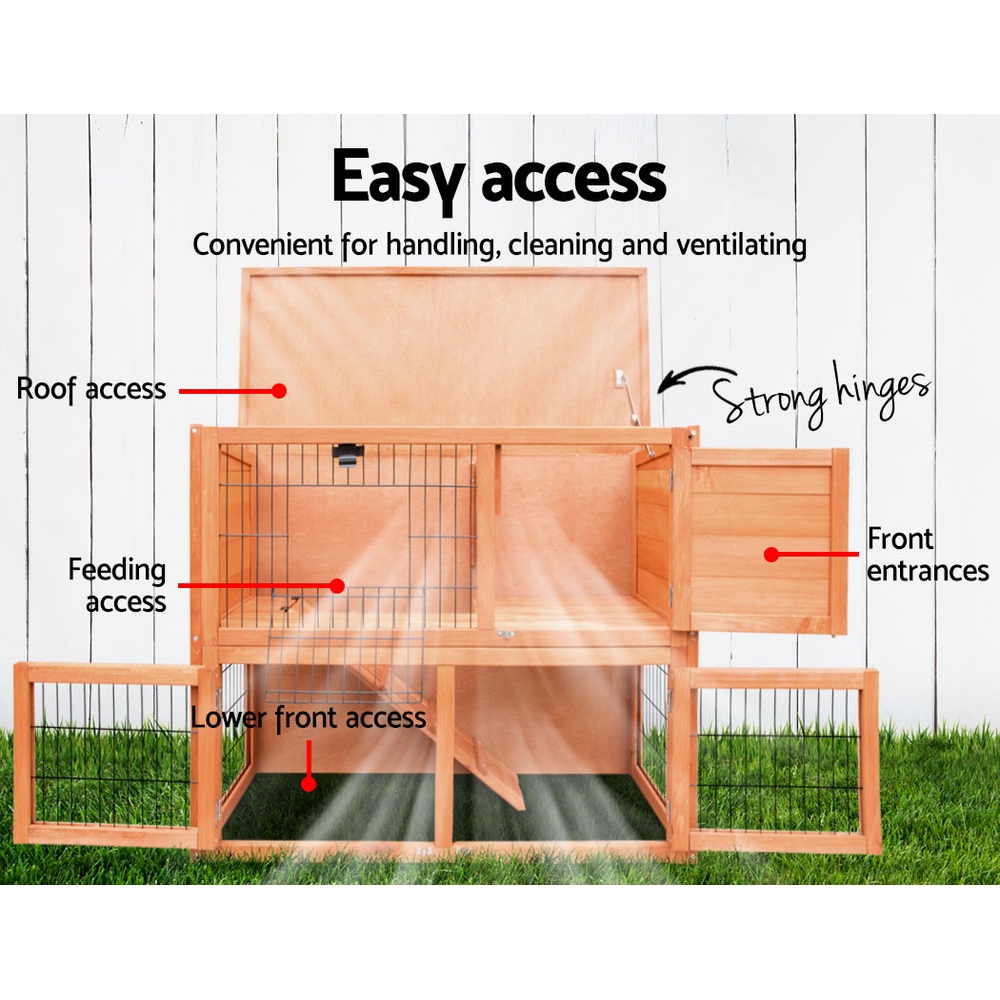 i.Pet Chicken Coop Rabbit Hutch 88cm x 40cm x 76cm Large Chicken Coop House Run Wooden… image 6