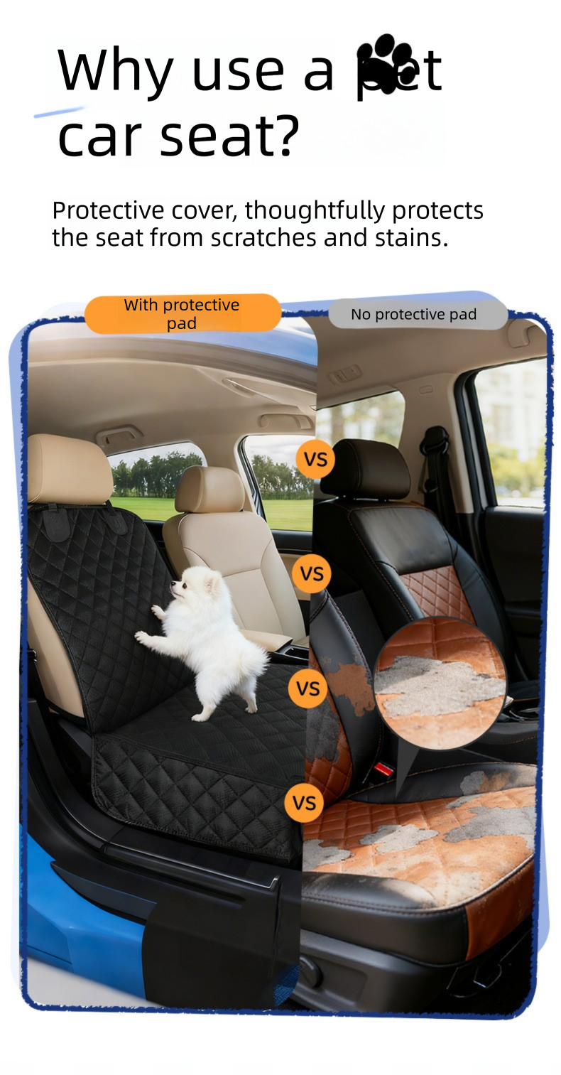Dog Front Car Seat Cover 600D Oxford Fabric Waterproof Quilted Pet Seat…, 44 × 53cm image 4
