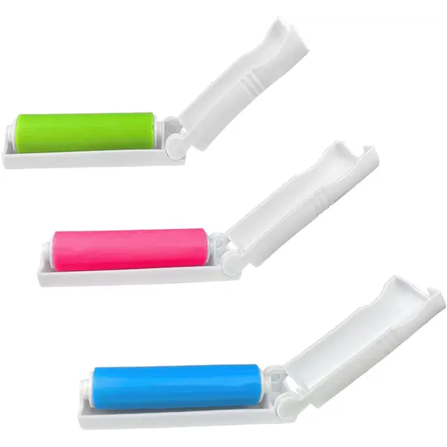 3 Pack Reusable Washable Silicone Pet Hair Remover Roller for Clothes Furniture…