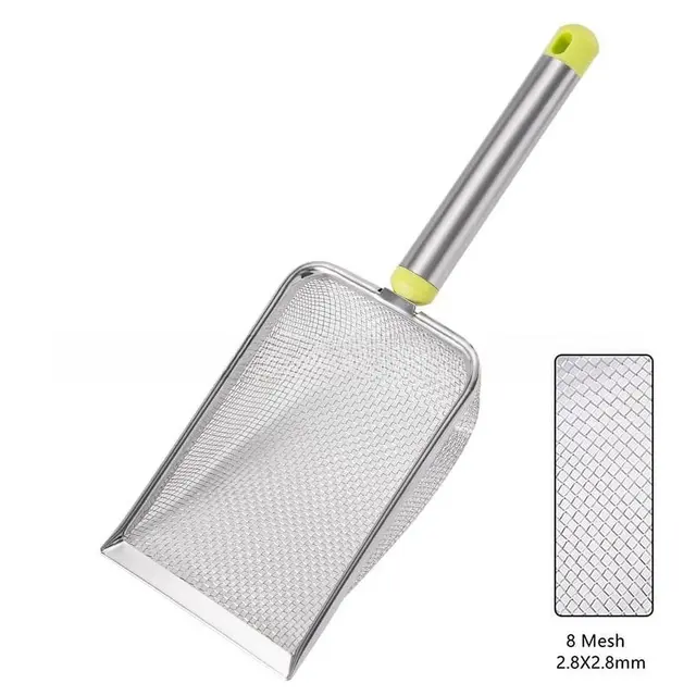 Stainless Steel Fine Mesh Cat Litter Scoop Easy To Clean Non-Stick Shovel For Reptiles…