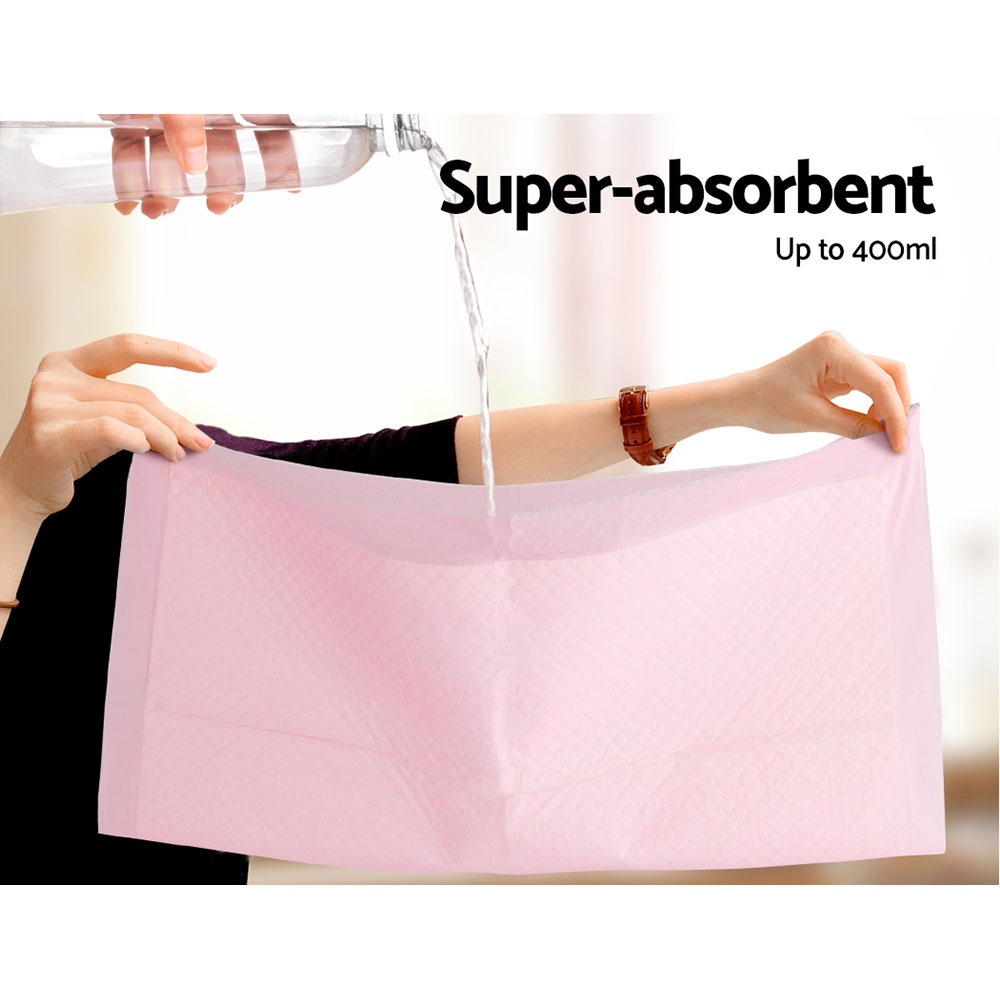 i.Pet Pet Training Pads 200pcs 60x60cm Puppy Dog Toilet Pee Indoor Super Absorbent Pink image 6