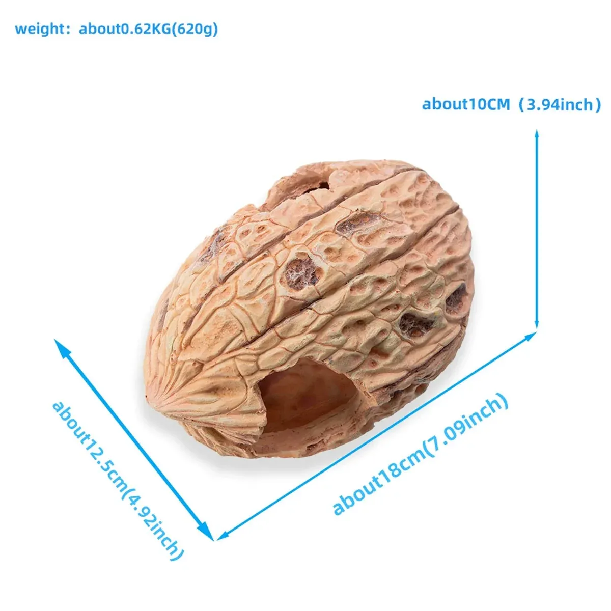Pet Climbing Shelter Simulated Walnut Resting Box Small Animal Hideaway Decor image 3