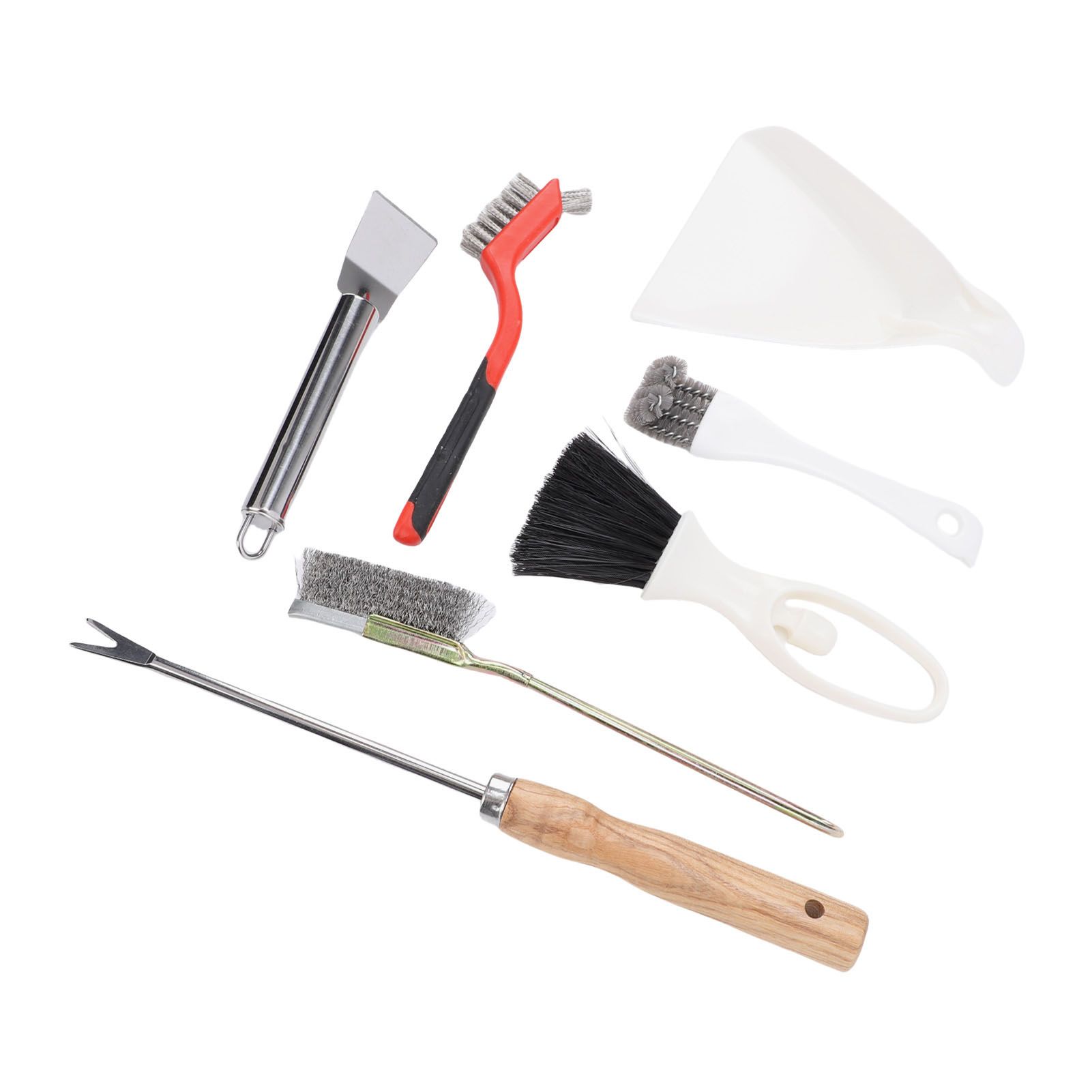 Bird Cage Cleaning Tools Set Stainless Steel Bird Cage Brushes with Fork Scraper Brush… image 6