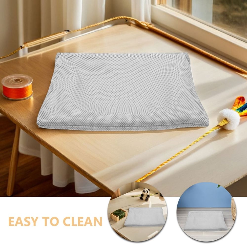 Washable Grey Fabric Cover for Cat Window Perch with Zipper image 3
