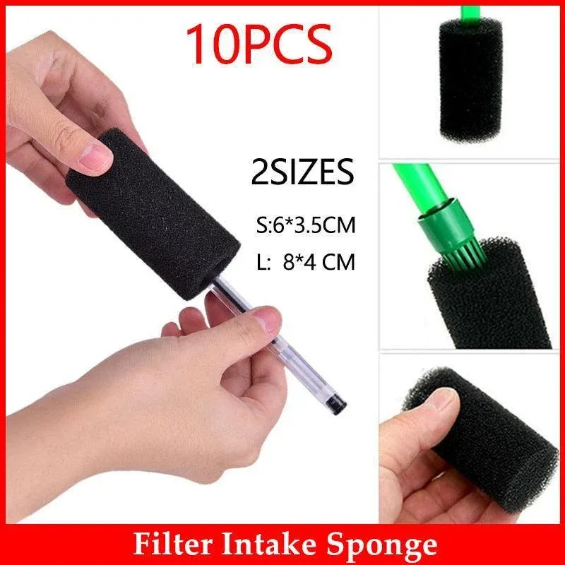 10Pcs Aquarium Filter Intake Sponges Fry Saver Protection - 10PCS Small（6*3.5CM） image 2