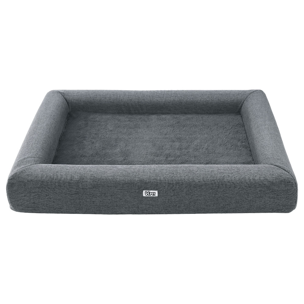i.Pet Pet Bed Dog Cat Large Calming Soft Sofa Cushion Egg Crate Washable Grey image 3