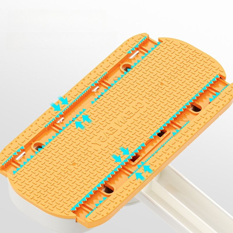 Mini Cleaning Mop for Facial Towels, Hands-Free Rotatable Clamp Cleaning Brush—Orange image 3