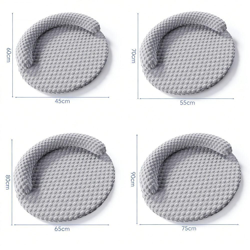 Washable Cooling Pet Bed with Removable Cover for Dogs & Cats - Dark Gray - M image 2