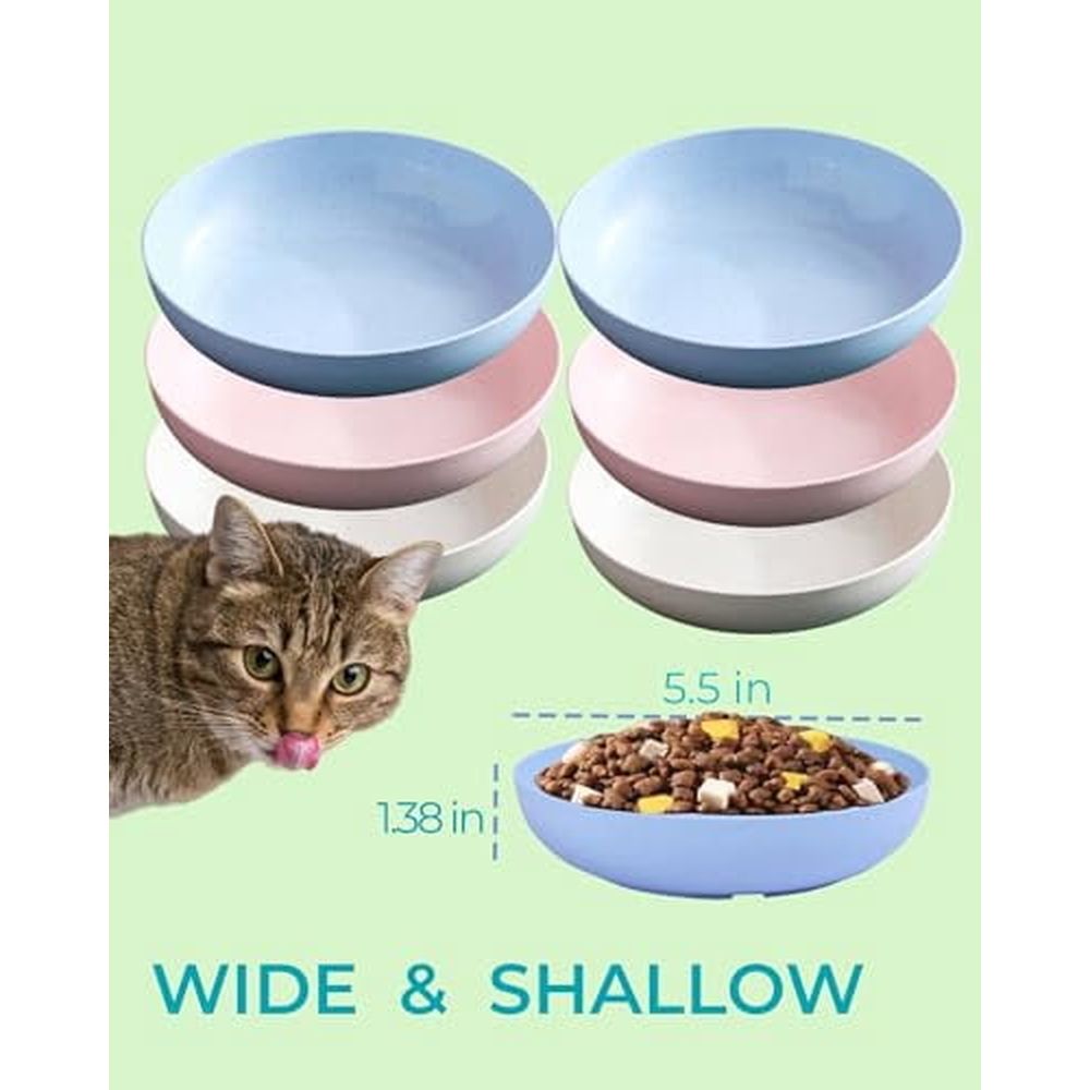 6-Pack Cat Food Bowl with Non-Slip Feet image 3