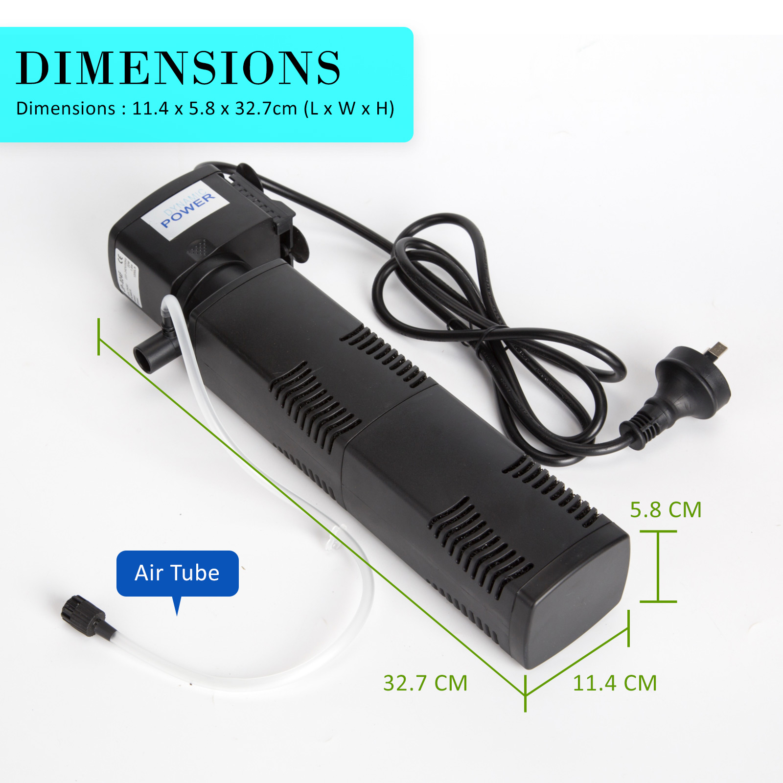 Aquarium Submersible Filter Pond Pump 1200L/H 22W 1.6m image 12