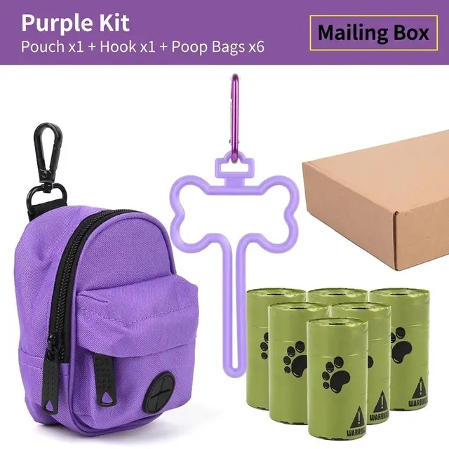 Carry Your Pup’s Mess in Style with a Durable Oxford Fabric Poop Bag…, Purple