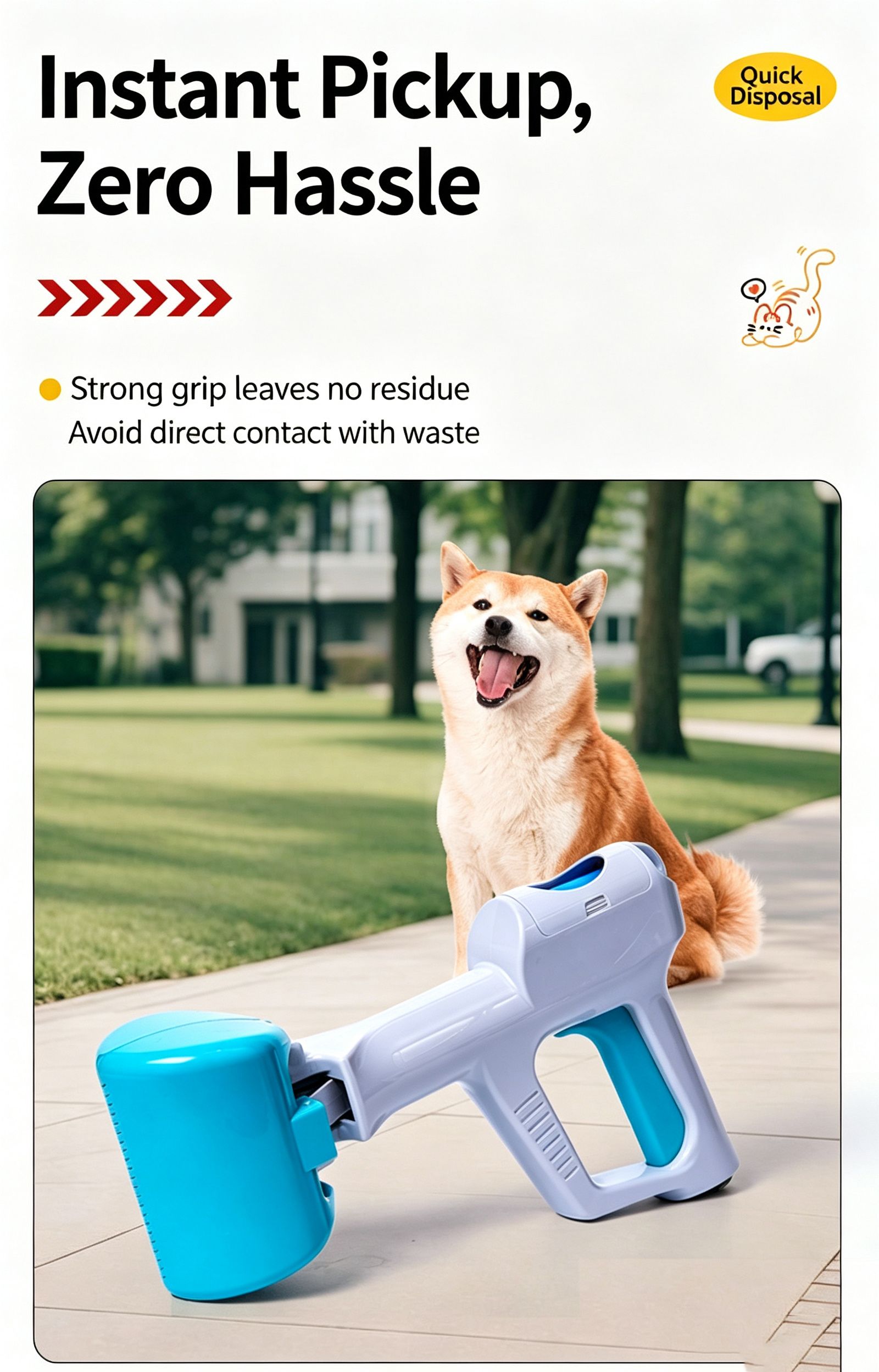 Pet Portable Waste Pick-Up Tool,green image 4