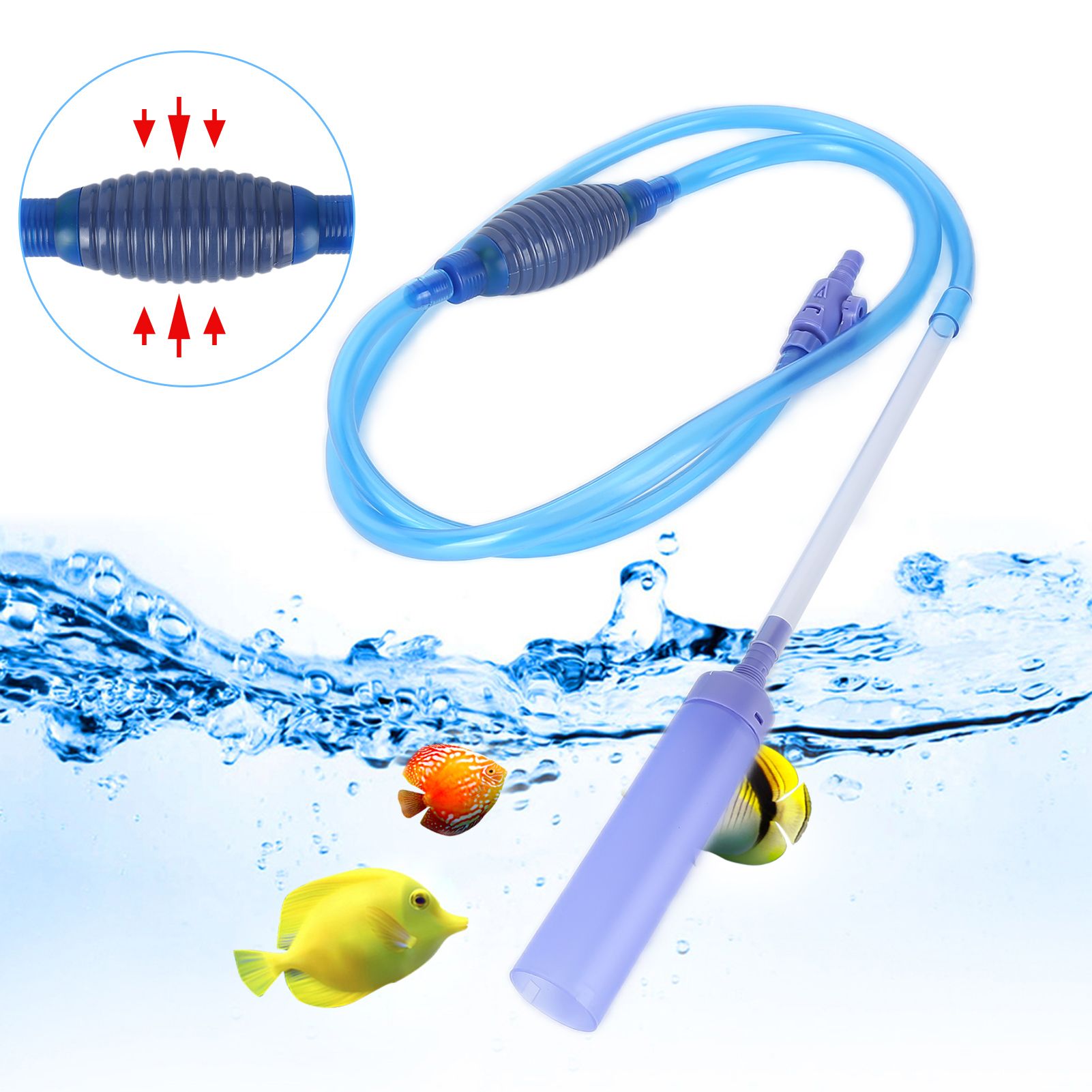 Fish Tank Water Changer Droppings Sludge Extractor Manual Aquarium Syphon Water Filter image 11