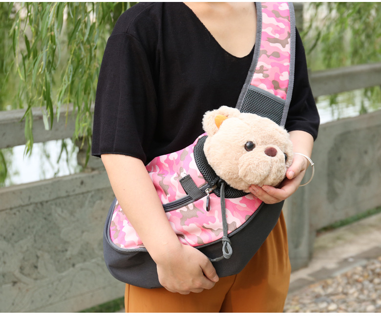 Size L Blue Dog Pattern Lightweight Single Shoulder Pet Sling Bag - Stylish Durable… image 2