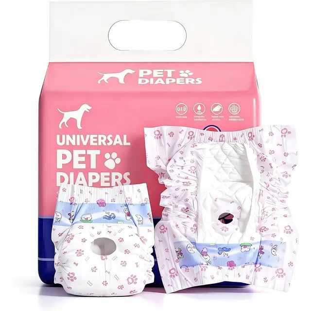 Pet Diapers for Female Dogs, Pink, S