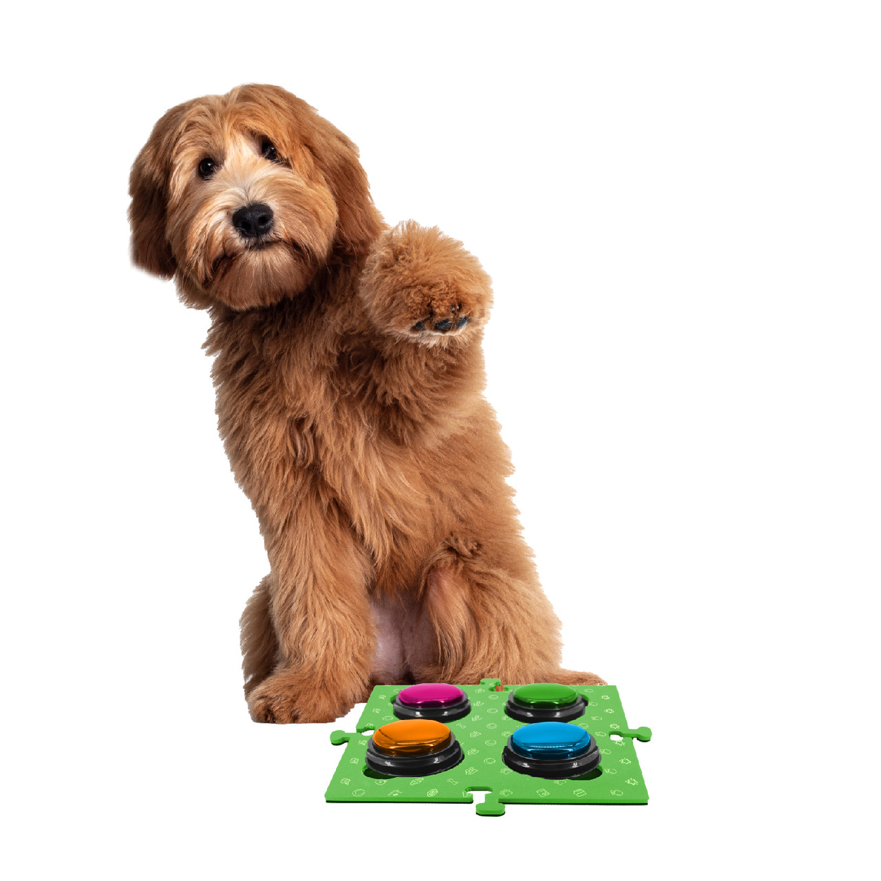 Tech4Pets Green Mat 2-Pack for Talking Buttons & Floor image 2