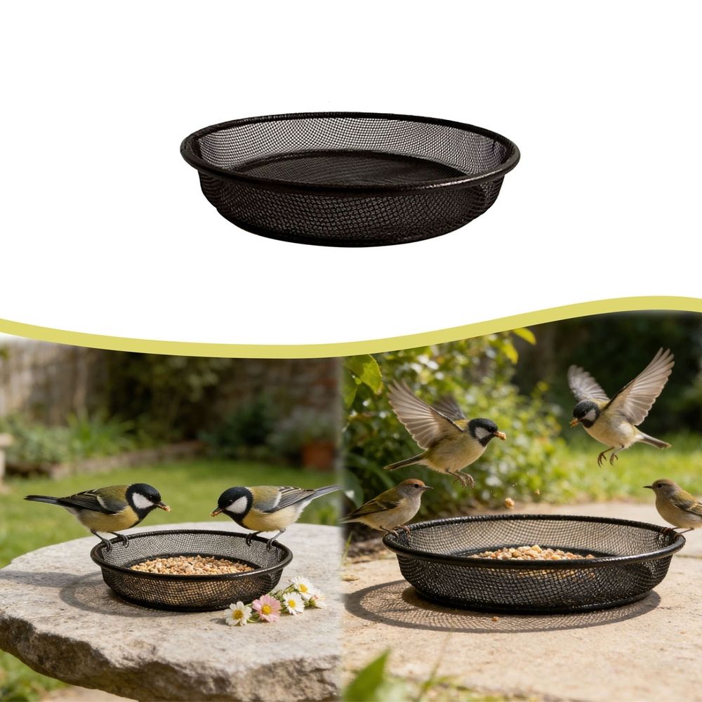 Wild Birds Feeder Tray Metal Round 6.98 Inch image 2