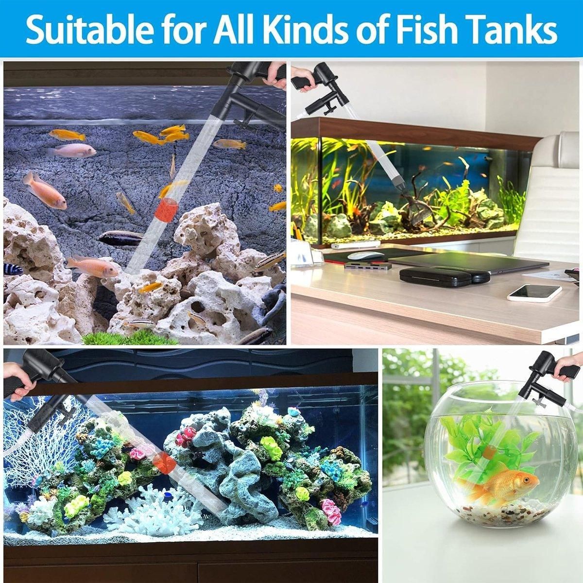 6In1 Fish Tank Cleaner Water Changer Pump Pipe Semi-automatic Cleaning Aquarium image 13