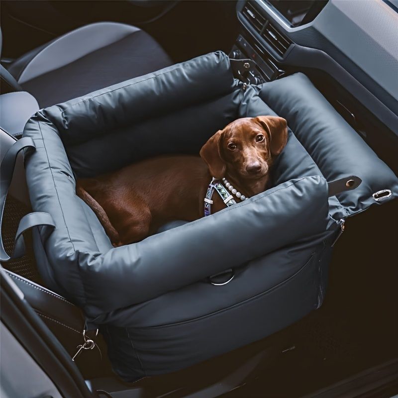 Black Green Blue Black car dog seat – portable dog bed image 4