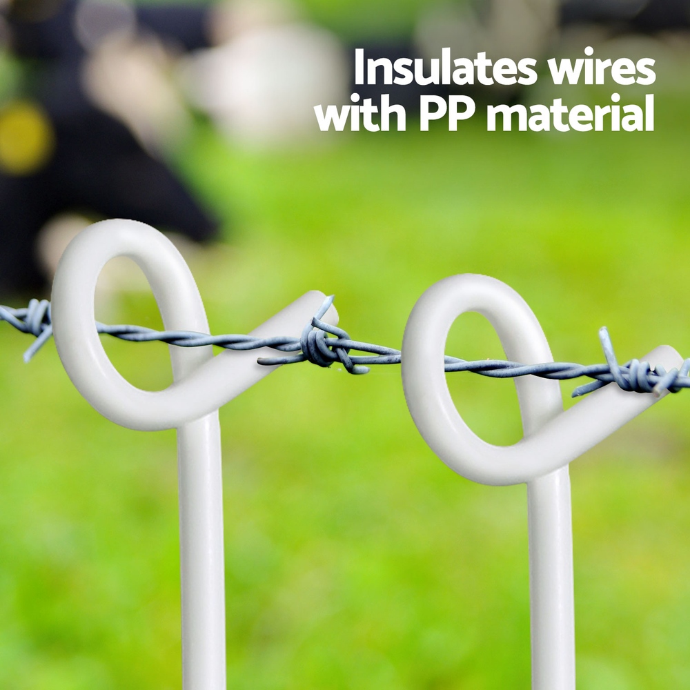 Giantz 20x Electric Fence Pigtail Posts Steel Tape Fencing image 6