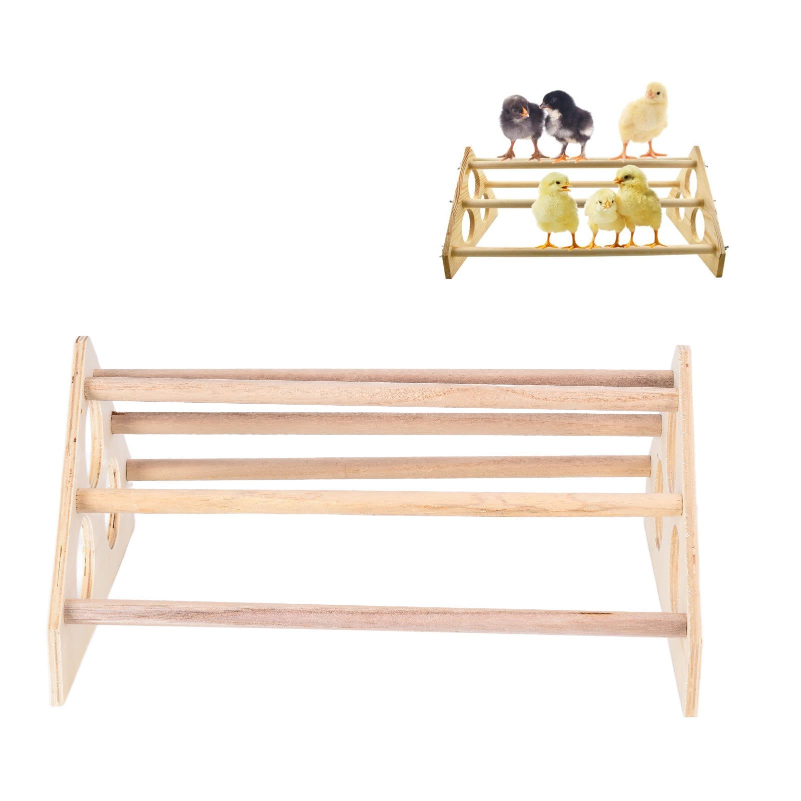 Pet Chicken Wood Stand Hand Made Small Chicken Roost Rack for Poultry House Home Farm image 11