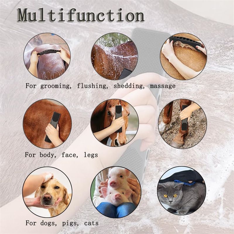Horse Brush Hair Grooming Shedding Massage Tool Supplies Groomer Stuff Short Haired… image 3