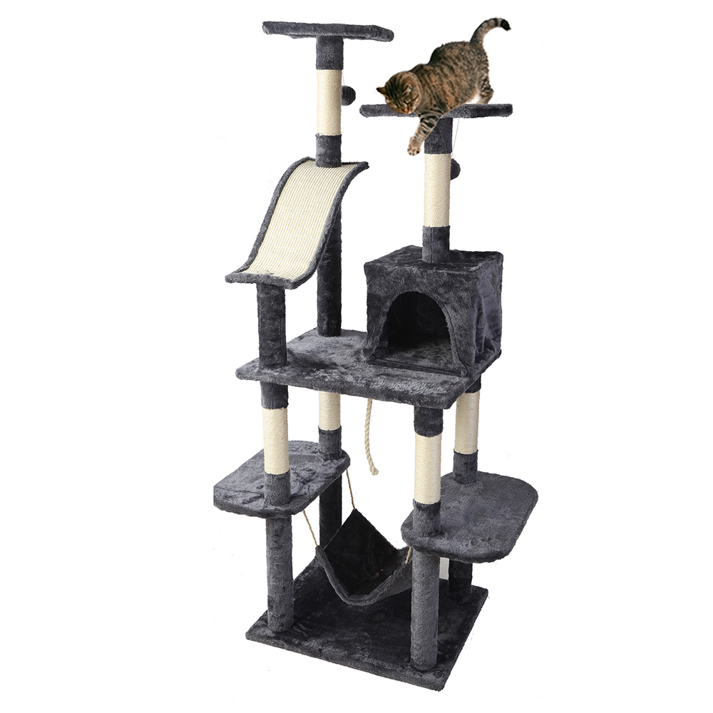 i.Pet Cat Tree 171cm Tower Scratching Post Scratcher Wooden Condo House Bed Toys image 8