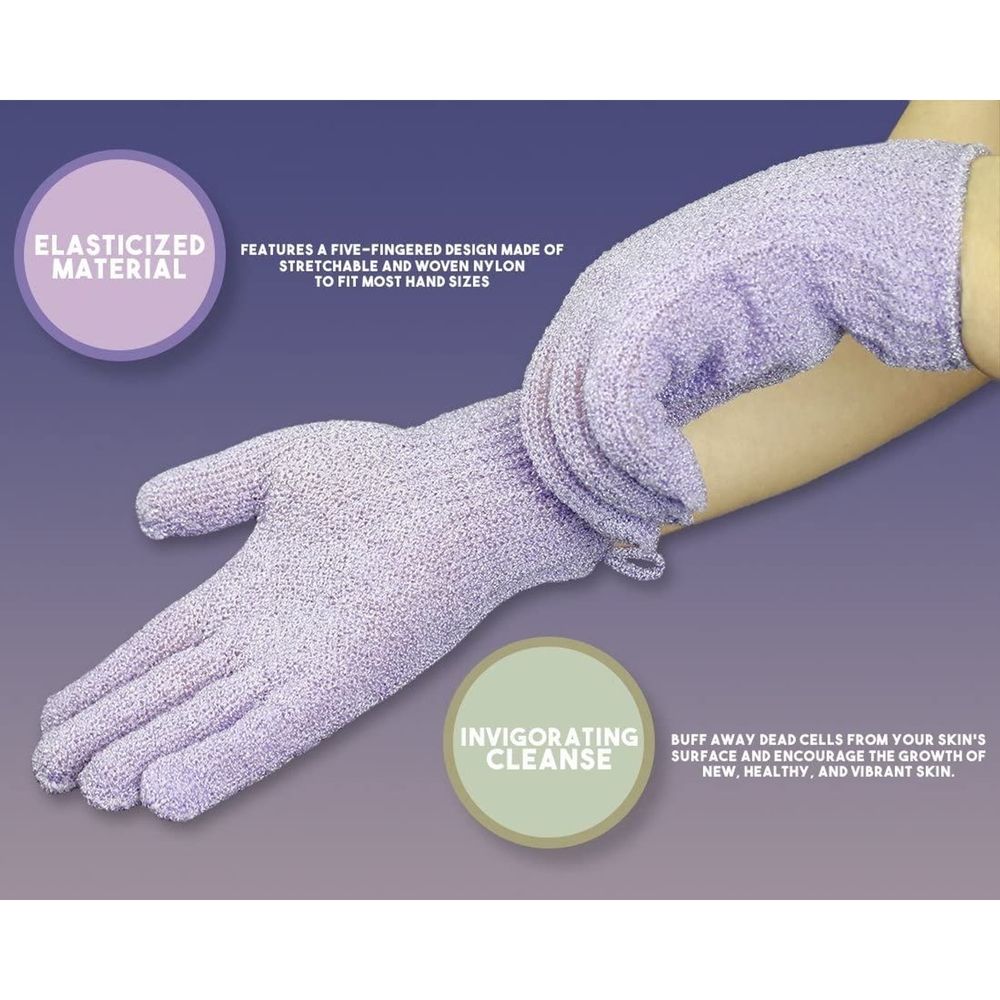 4 Pairs Body Exfoliating Gloves for Shower image 4