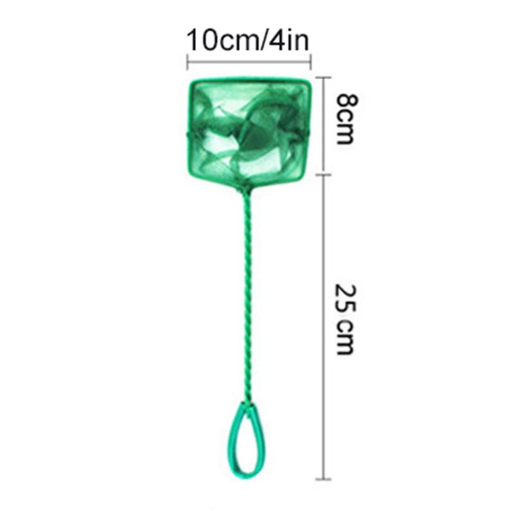 Aquarium Fishing Net Fish Tank Cleaning Tools Green Fine Mesh Net with Plastic Handle image 4