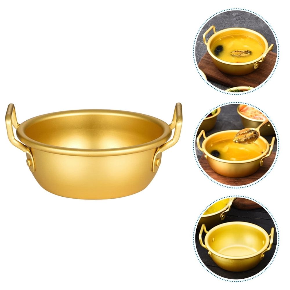 Aluminum Kitchen Bowl Golden - Multi-Functional and Portable for Pets image 4
